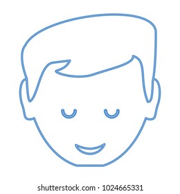 Cartoon man face icon