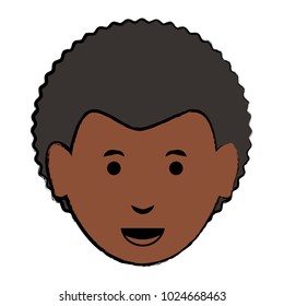 Cartoon man face icon