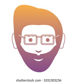 cartoon man face icon