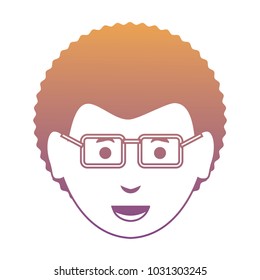 cartoon man face icon