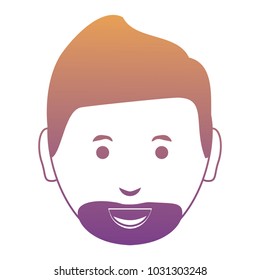 cartoon man face icon