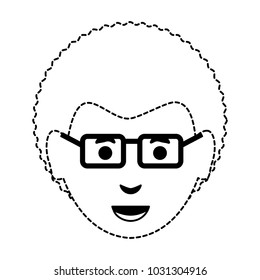 cartoon man face icon
