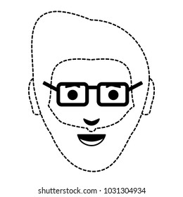cartoon man face icon