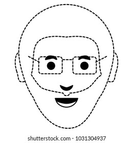 cartoon man face icon