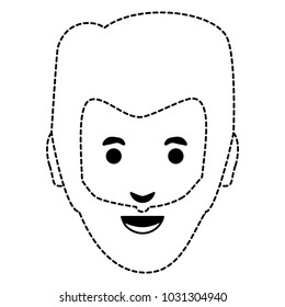 cartoon man face icon