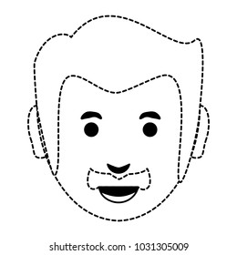 cartoon man face icon