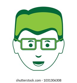 cartoon man face icon
