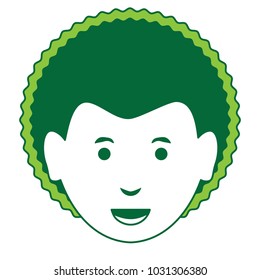 cartoon man face icon