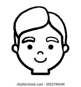 cartoon man face icon