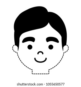 cartoon man face icon