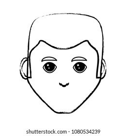 cartoon man face icon 