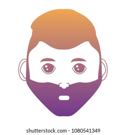cartoon man face icon 