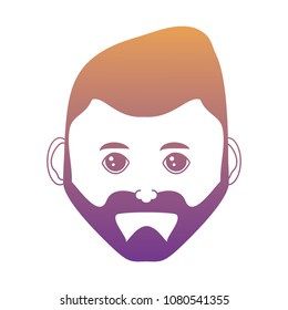 cartoon man face icon 