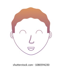 cartoon man face icon