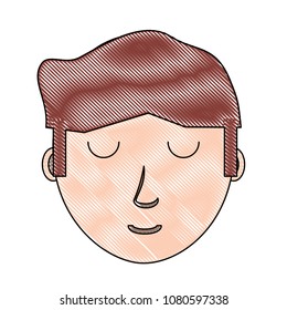 cartoon man face icon