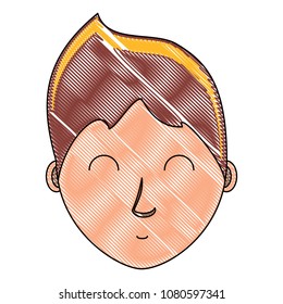 cartoon man face icon