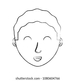 cartoon man face icon