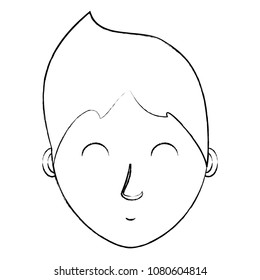 cartoon man face icon