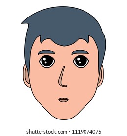 cartoon man face icon