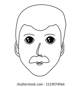 cartoon man face icon