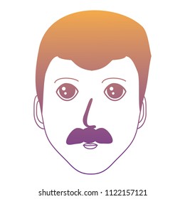 cartoon man face icon