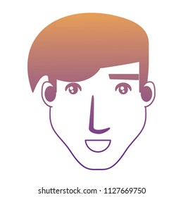 cartoon man face icon