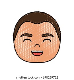 cartoon man face icon