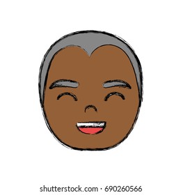 cartoon man face icon