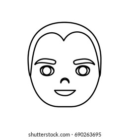 cartoon man face icon