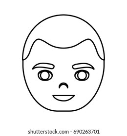 cartoon man face icon