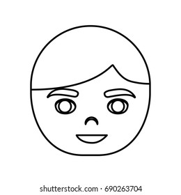 cartoon man face icon