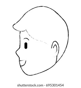 cartoon man face icon