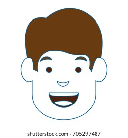 cartoon man face icon