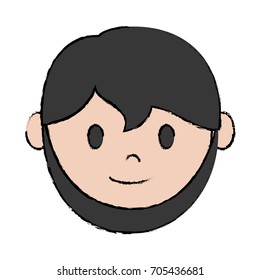 cartoon man face icon