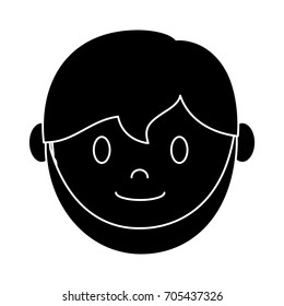 cartoon man face icon