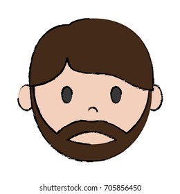 cartoon man face icon