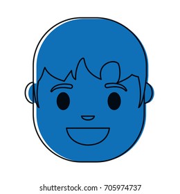 cartoon man face icon