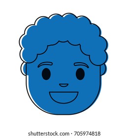 cartoon man face icon