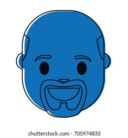 cartoon man face icon