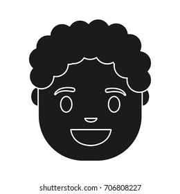 cartoon man face icon