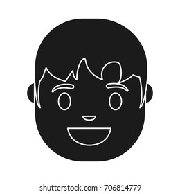 cartoon man face icon