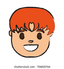 cartoon man face icon