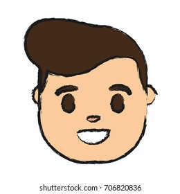 cartoon man face icon