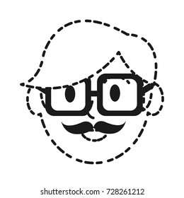 cartoon man face icon
