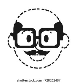 cartoon man face icon