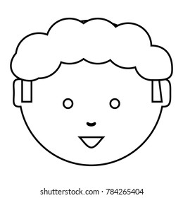 cartoon man face icon