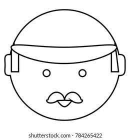 cartoon man face icon