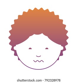cartoon man face icon