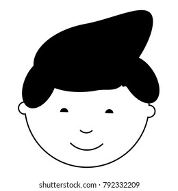 cartoon man face icon
