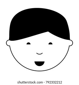 cartoon man face icon